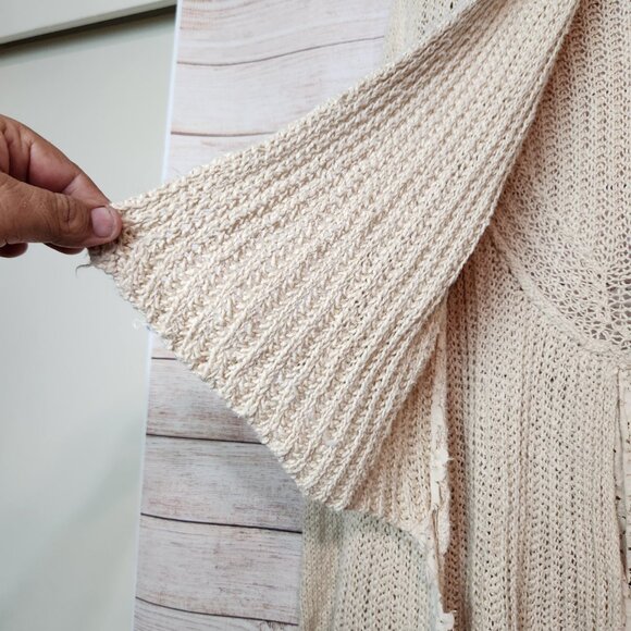 Anthropologie Sirretta Cardigan With Lace Trim Knitted & Knotted Women's Size L - Picture 5 of 16